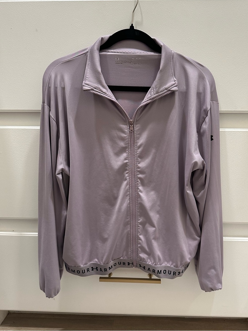 Under Armour Lavender Lightweight Full-Zip Bomber Jacket